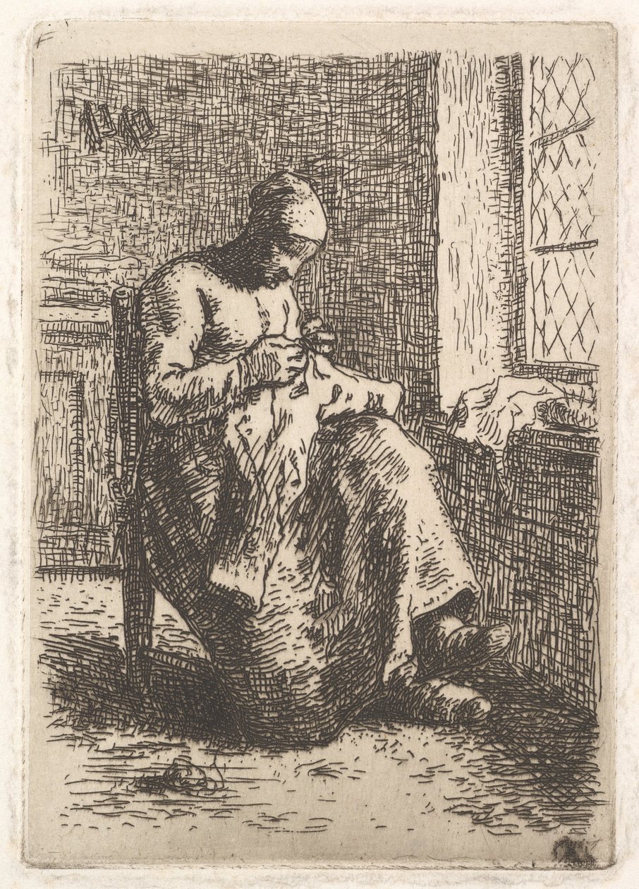 La Couturière, 1853 - Jean Francois Millet