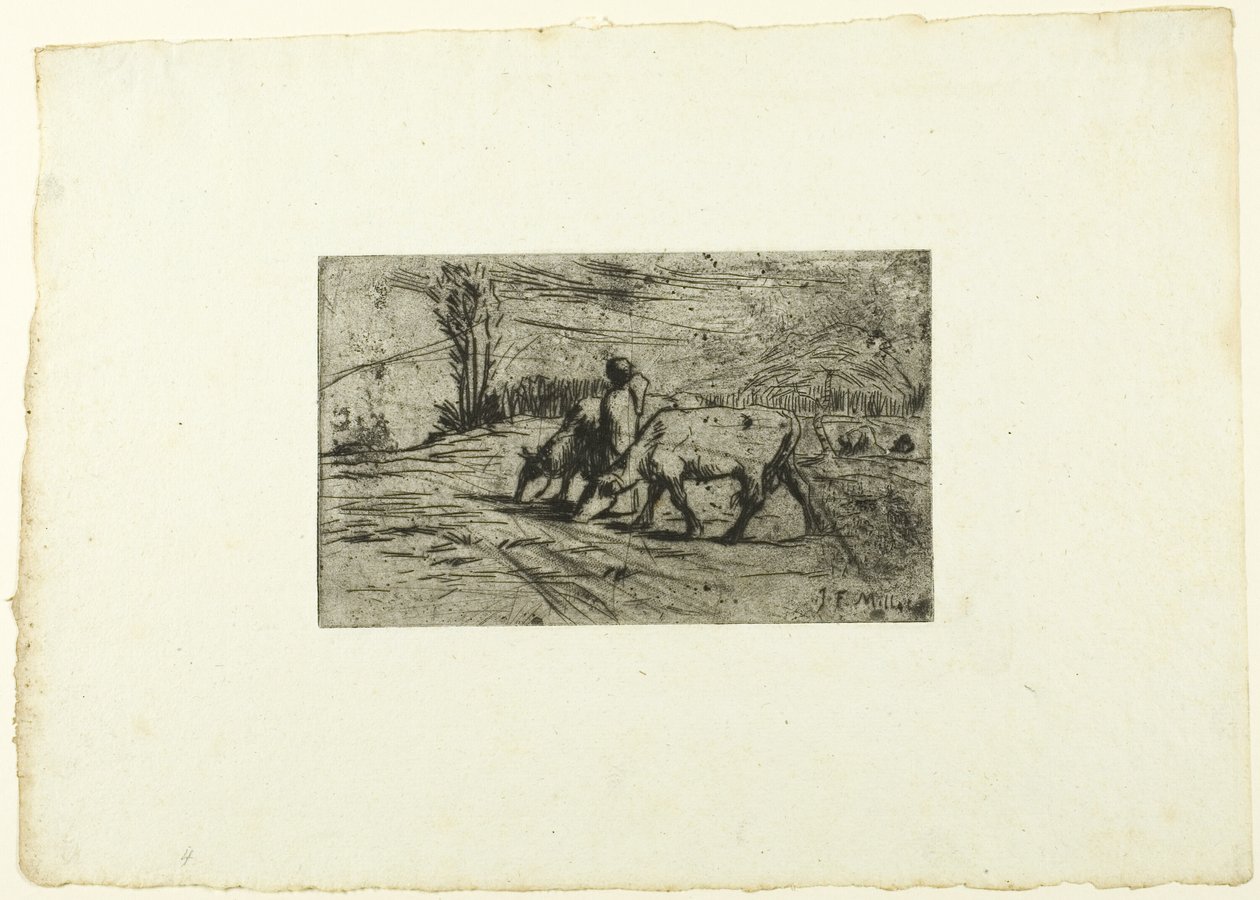 Les deux vaches - Jean Francois Millet