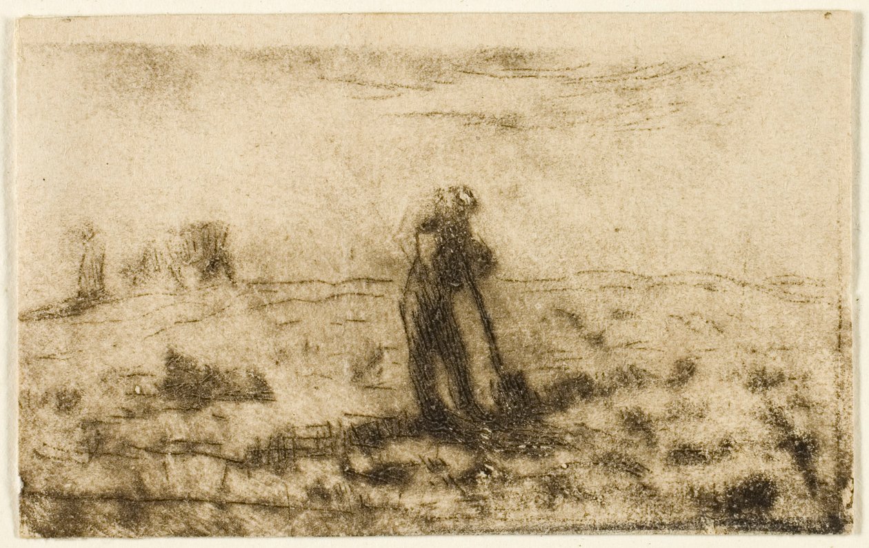 Femme étendant le linge - Jean Francois Millet