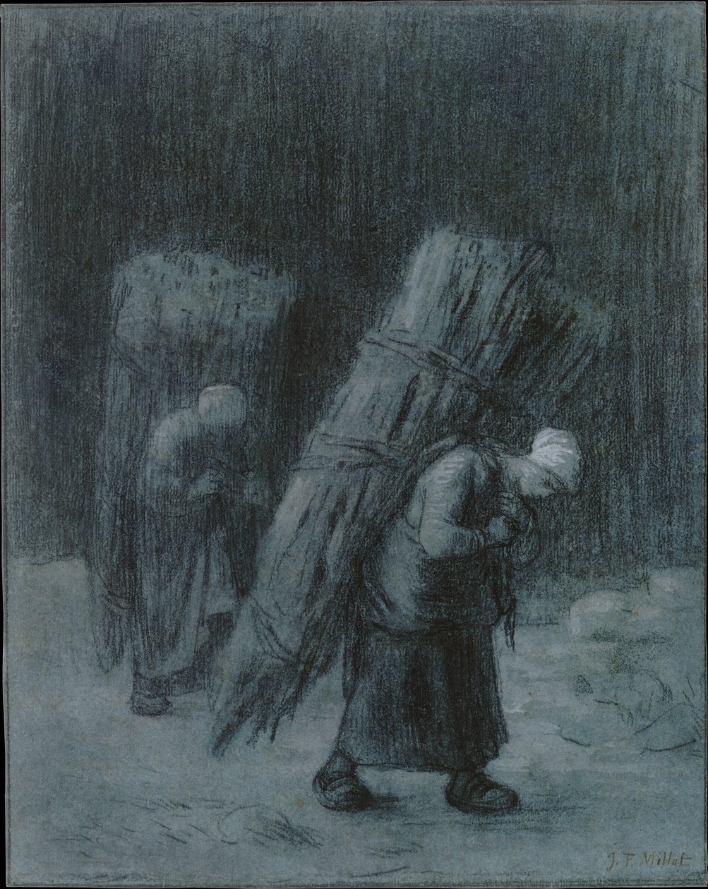 Femmes portant des brindilles, vers 1858 - Jean Francois Millet