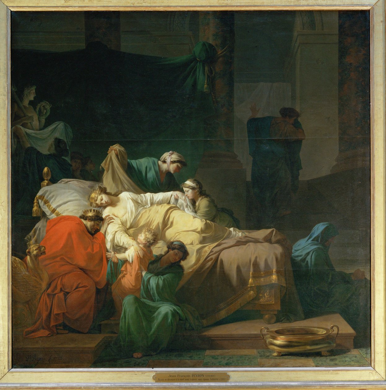 Alceste se devouant a la mort pour sauver son epoux Admete - Alceste prepares to die for her husband Admet ... - Jean François Pierre Peyron
