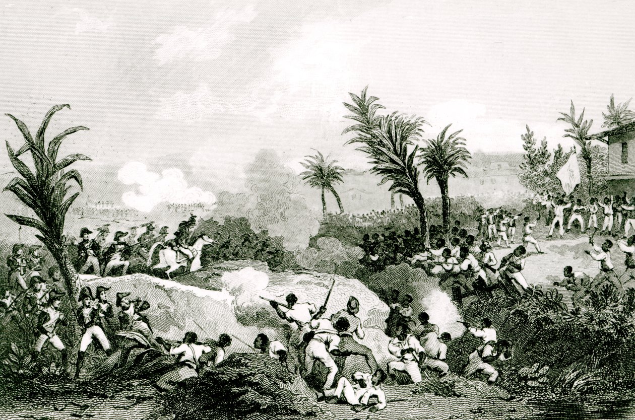 Révolte noire à Saint-Domingue, 16 septembre 1802, de "Histoire Universelle du XIXe siècle", d