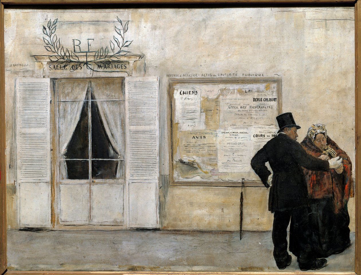 Les invités attendant le mariage - Jean Francois Raffaelli