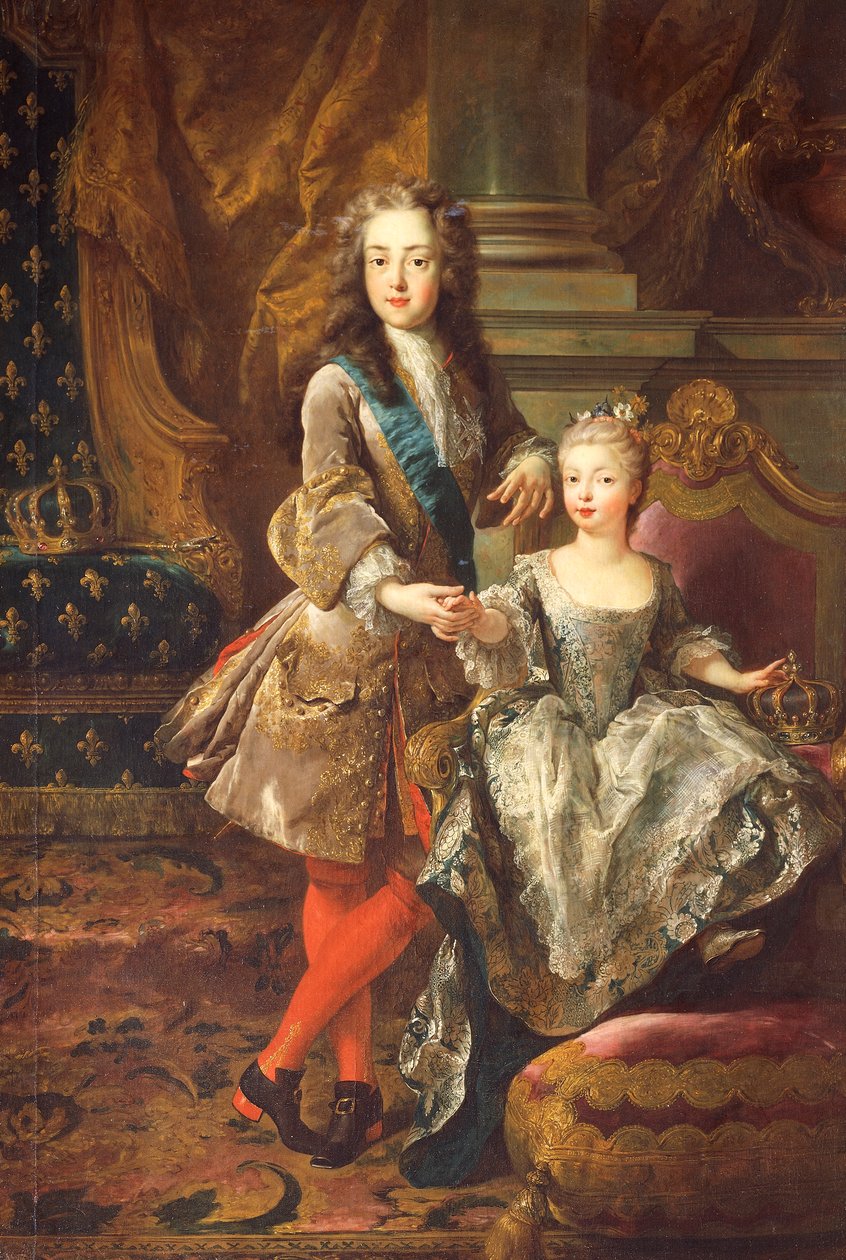 Portrait de Louis XV de France avec Mariana Victoria d