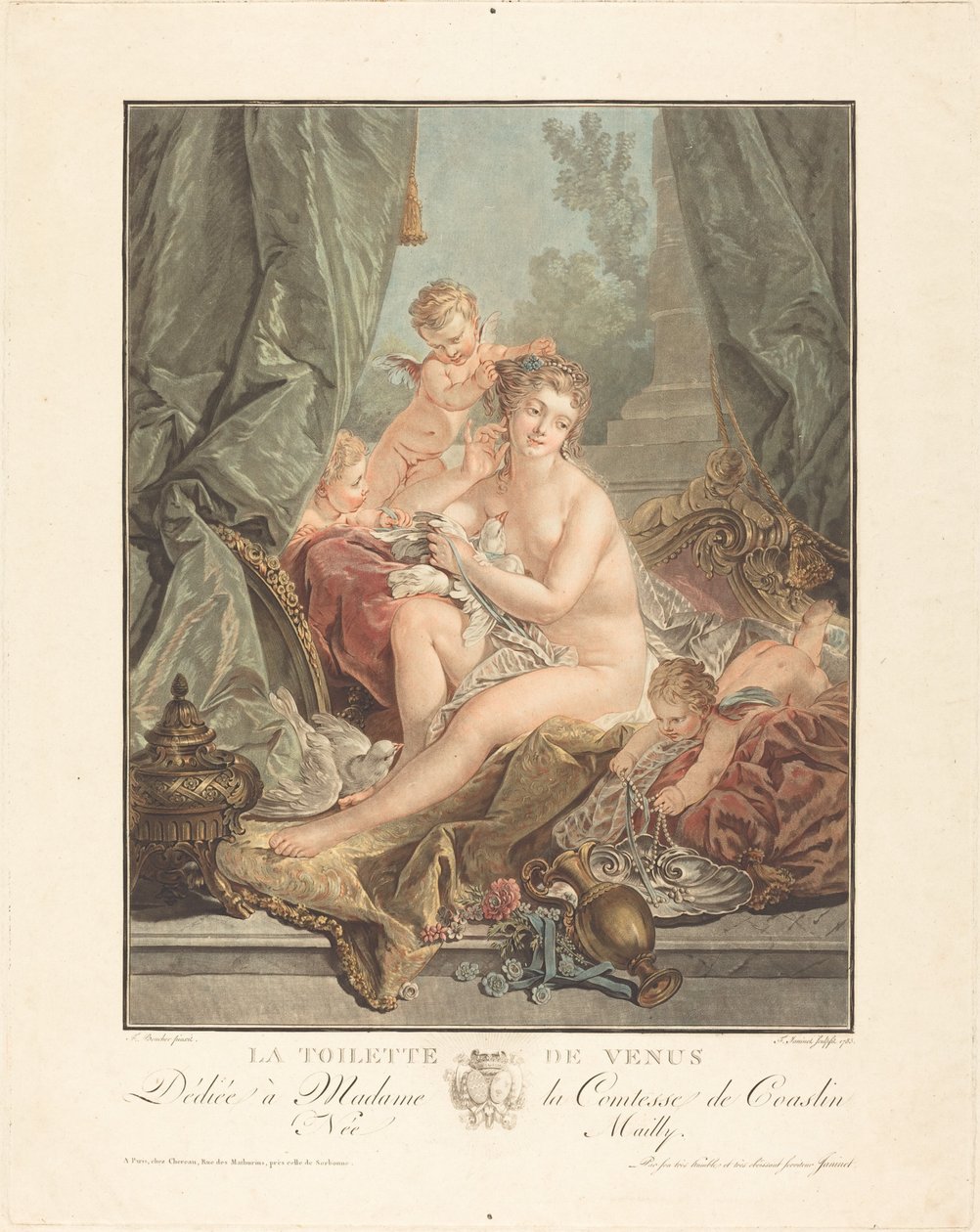 La toilette de Vénus - Jean François Janinet after François Boucher