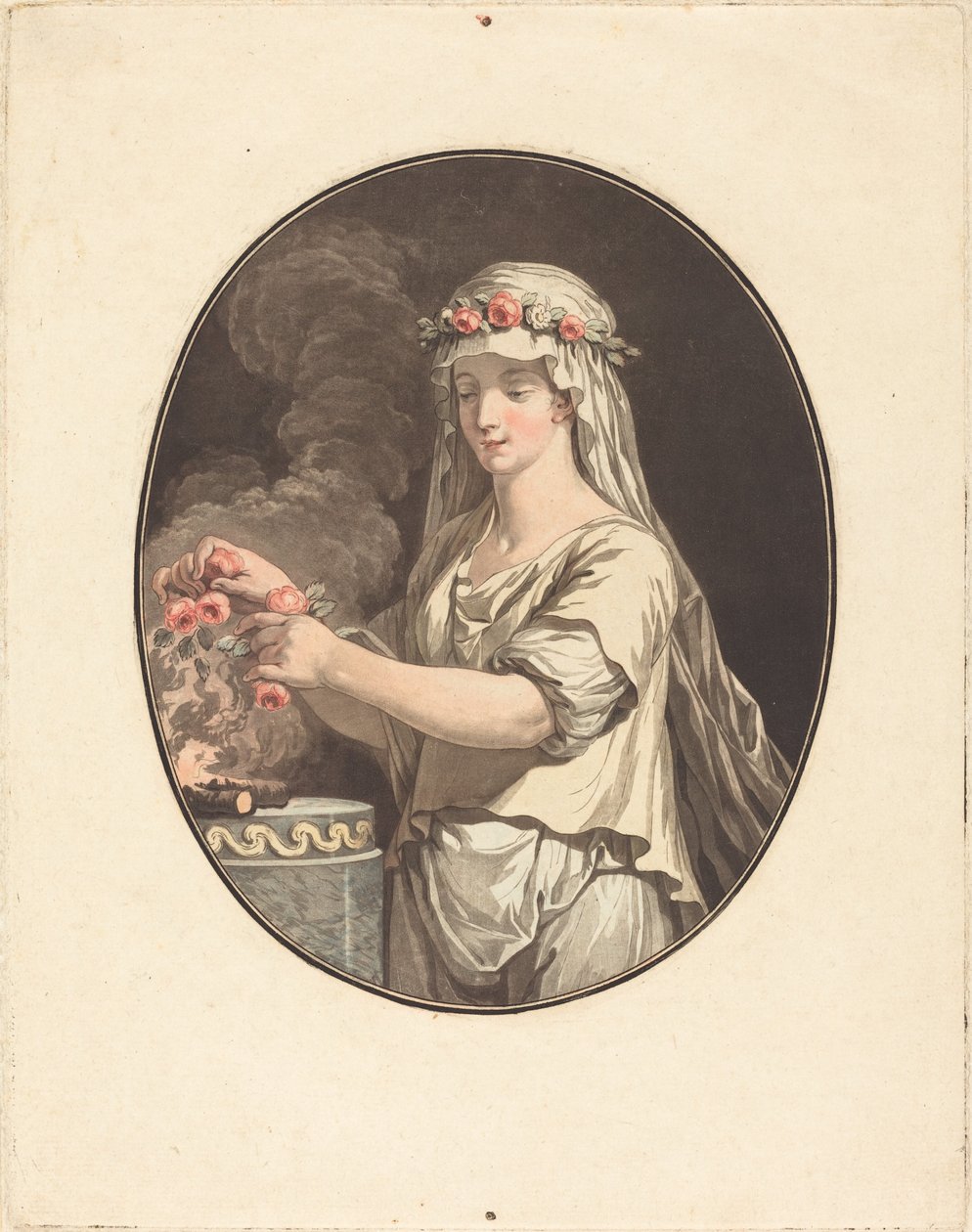 La jeune vestale - Jean François Janinet after Jean Jacques François Le Barbier I