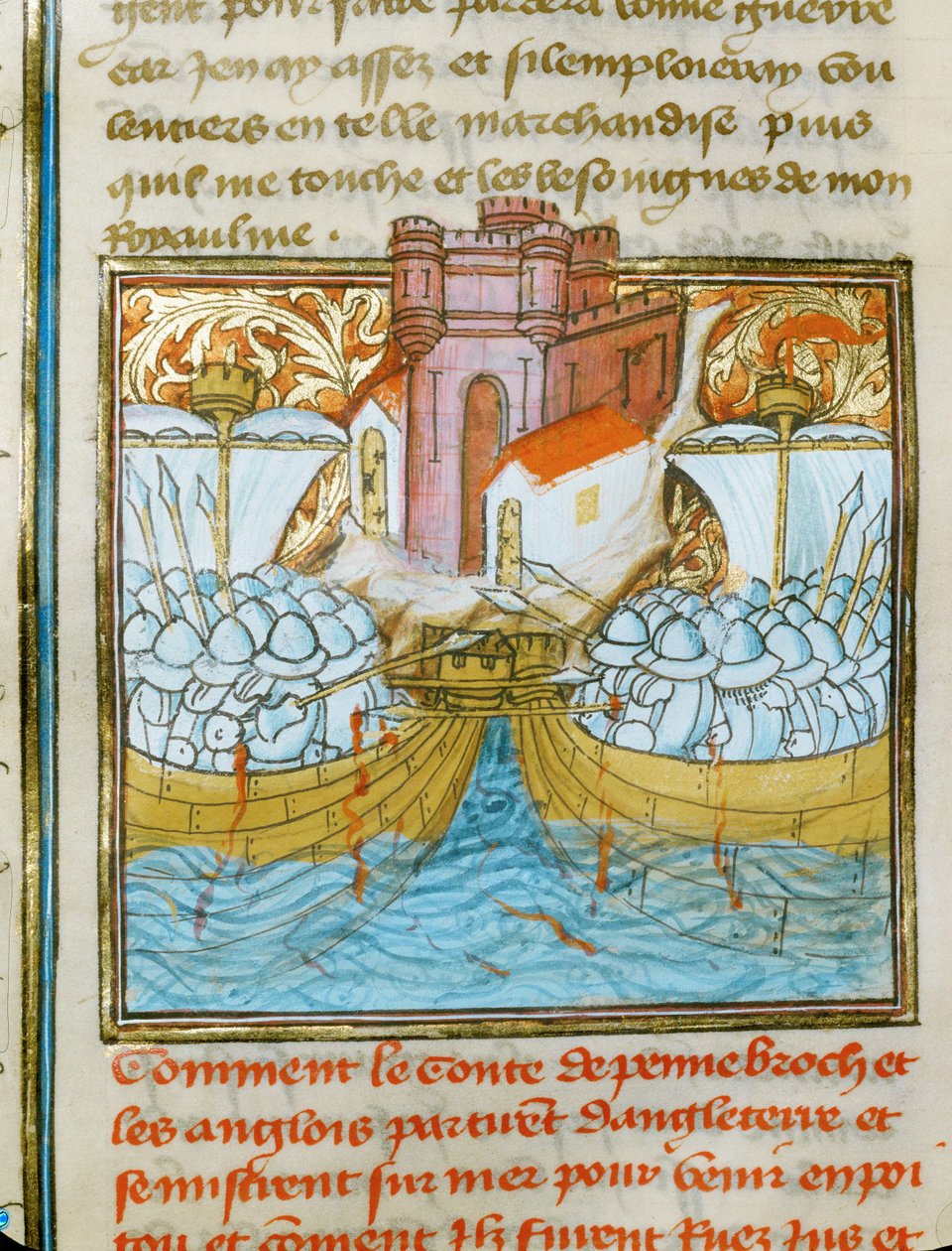 La bataille navale de La Rochelle, au cours de laquelle une flotte anglaise a été vaincue par une flotte espagnole au service de la France ... - Jean Froissart