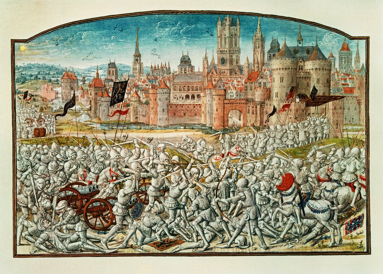 Victoire des Gantois devant les murs de Bruges ... - Jean Froissart