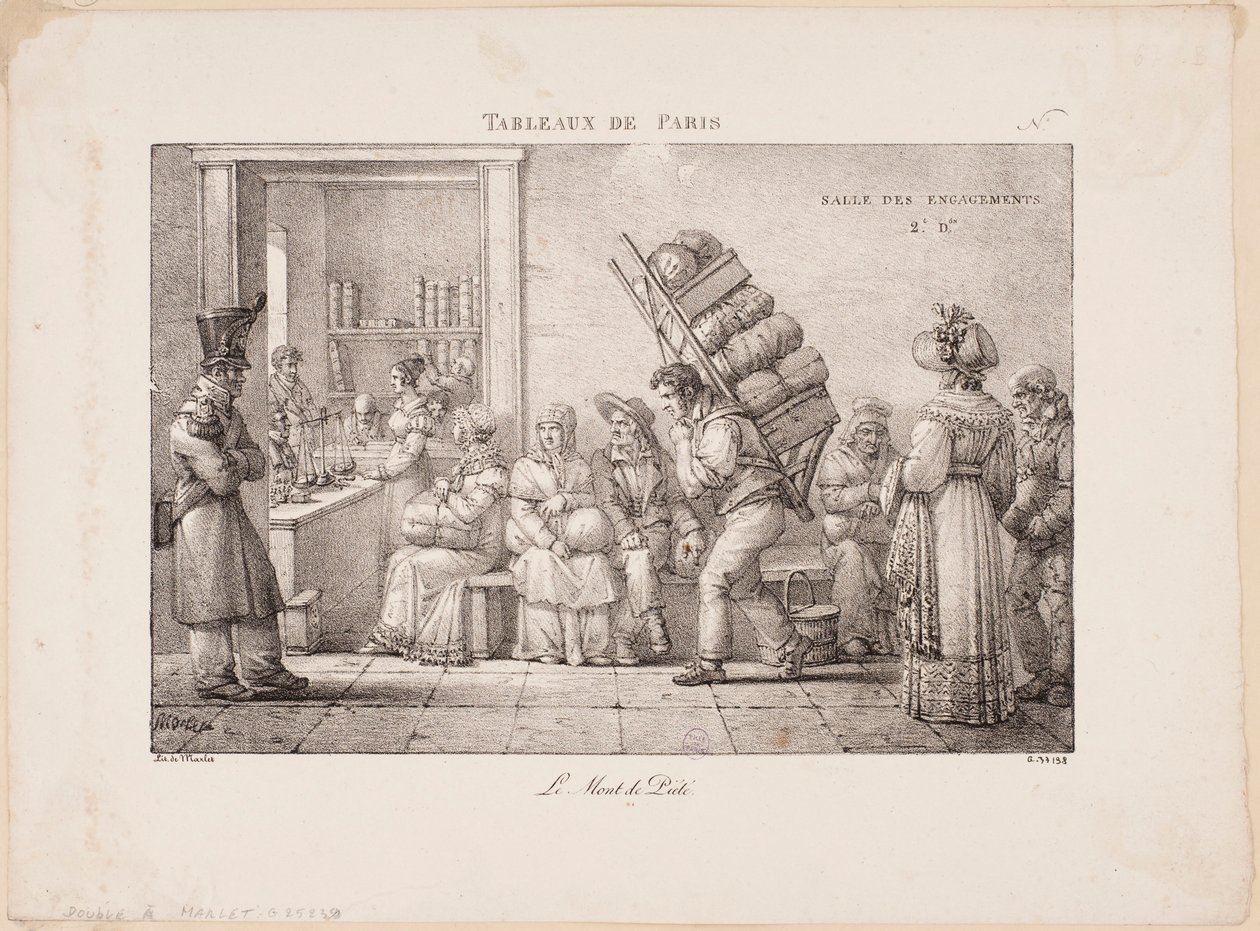 Tableaux de Paris. Le Mont de Piété. - Jean Henri Marlet