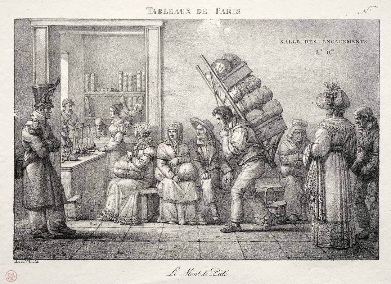 Scènes de Paris : Le Mont-de-Piété - Jean Henri Marlet
