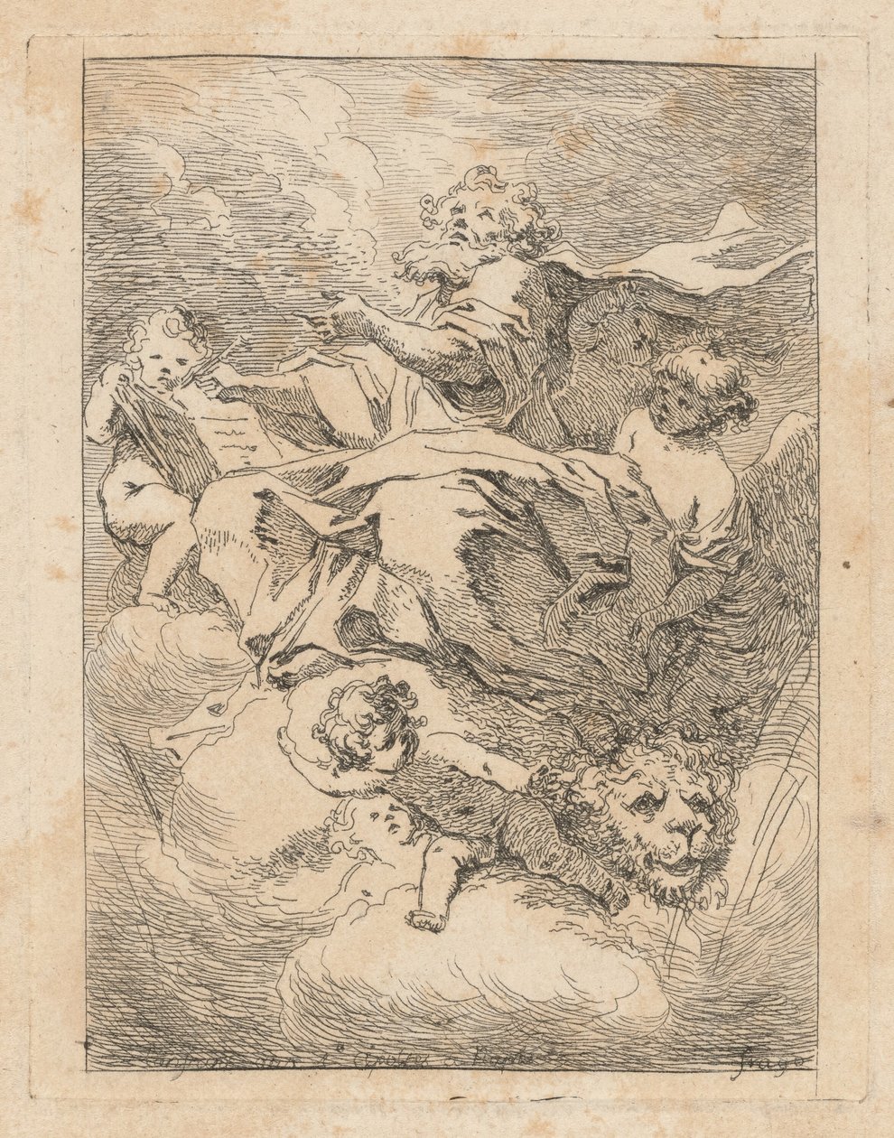Saint Marc - Jean Honoré Fragonard after Giovanni Lanfranco