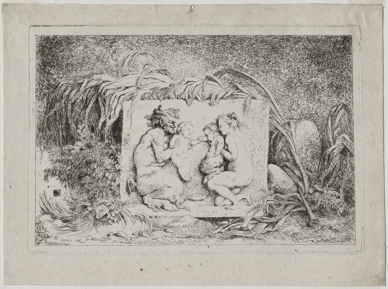 Bacchanales : La famille des satyres - Jean Honore Fragonard