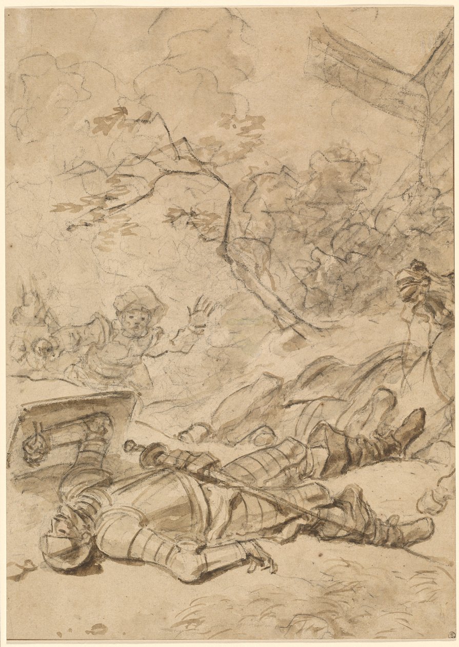 Don Quichotte vaincu par le moulin à vent - Jean Honore Fragonard
