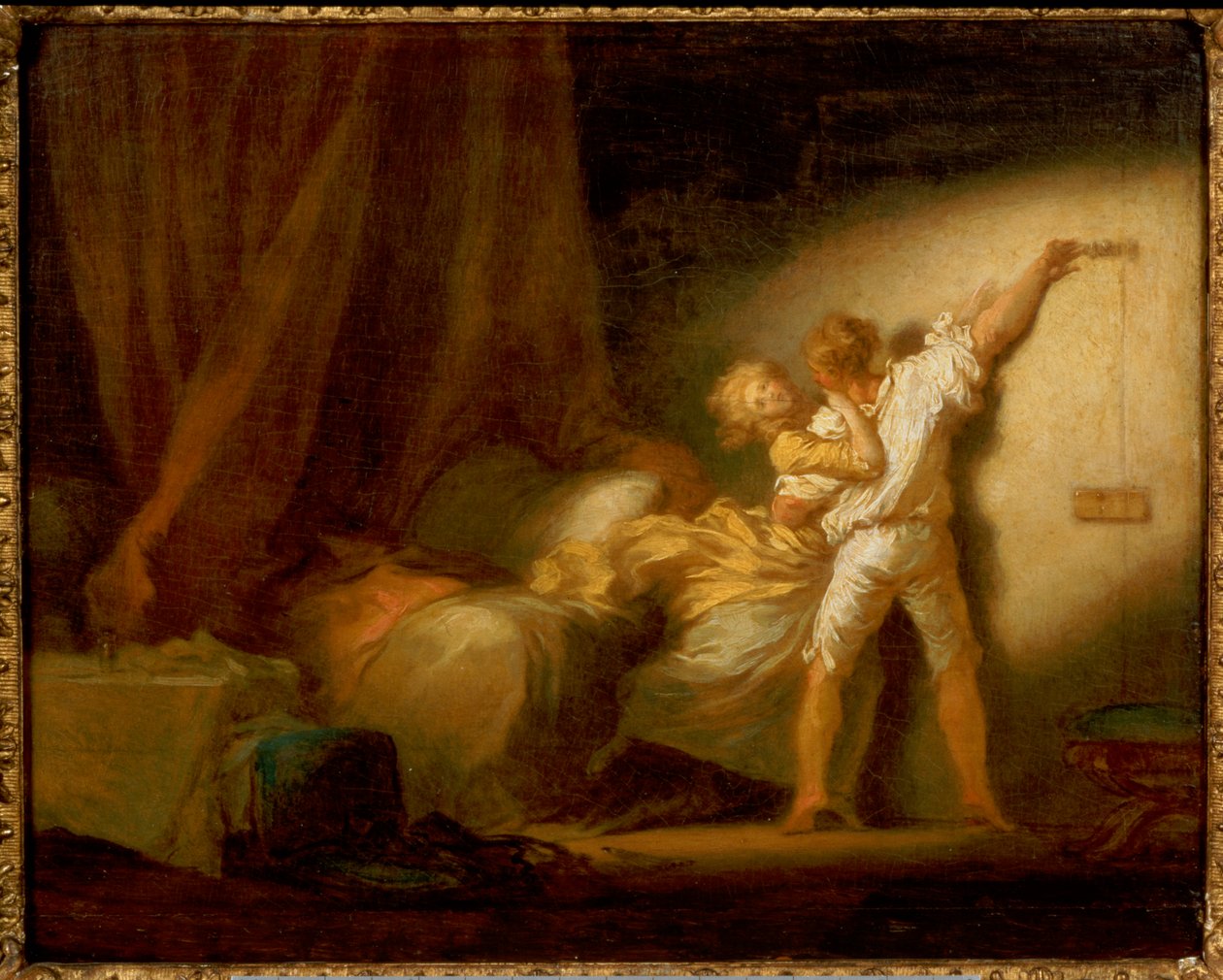 Version Modello de "Le Verrou" - Jean Honore Fragonard