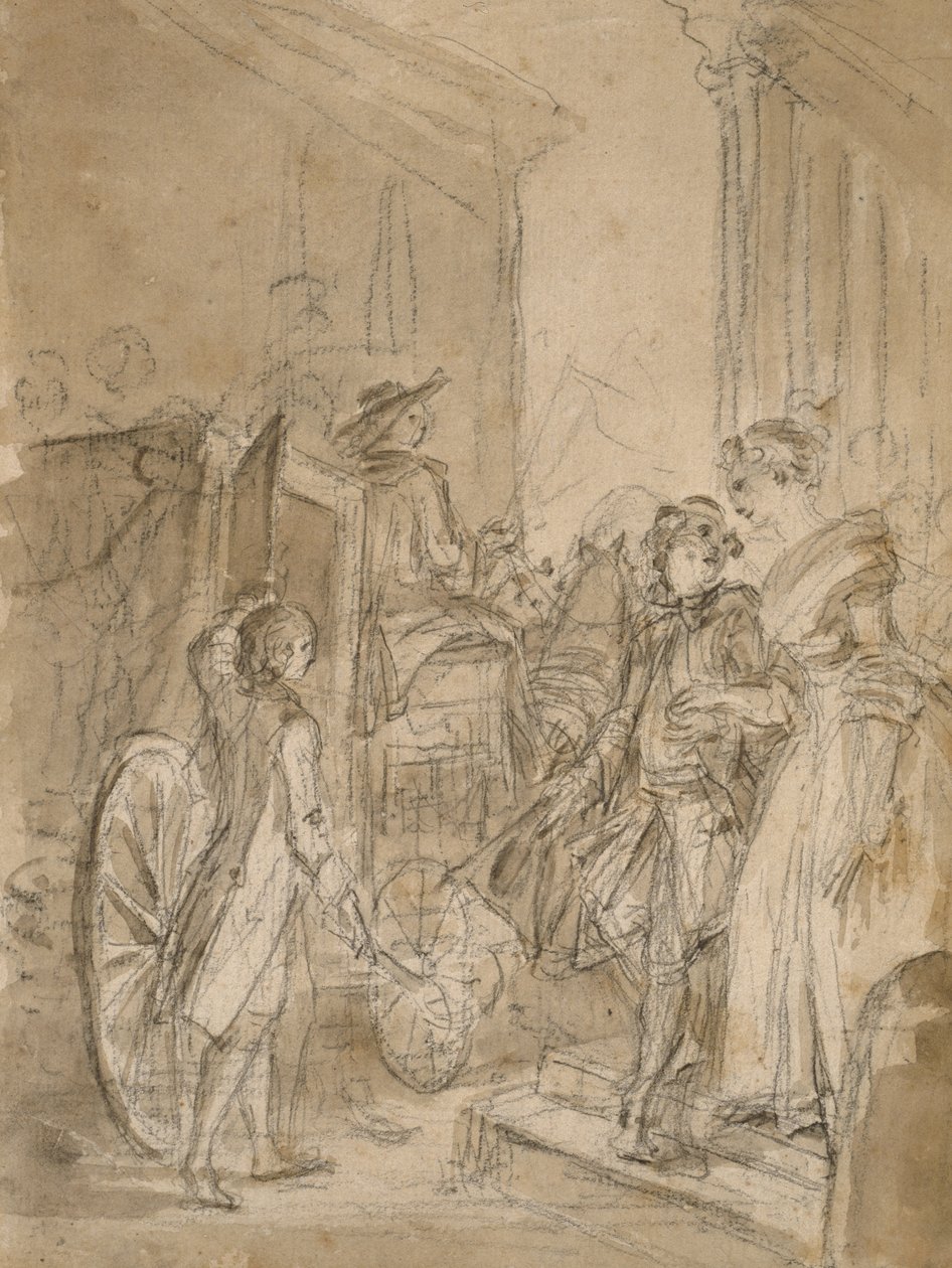 Le Départ en Diligence, c.1780-89 - Jean Honore Fragonard