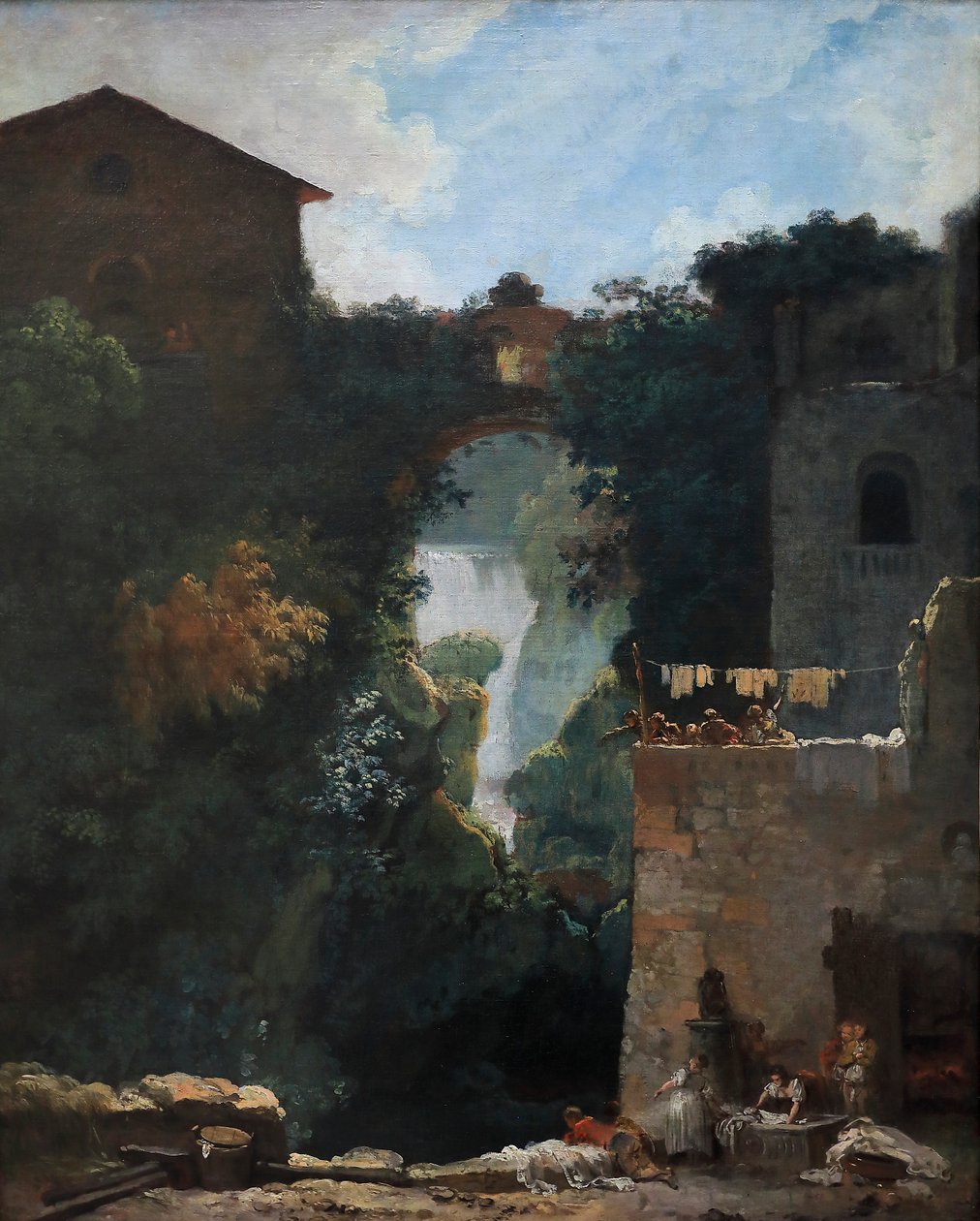 Les chutes de Tivoli - Jean-Honore Fragonard