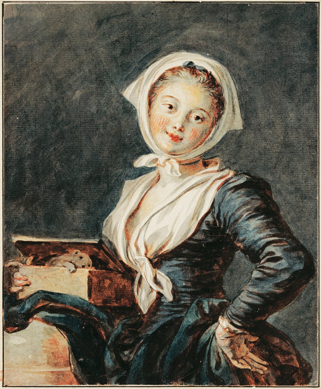 La Fille avec la marmotte - Jean-Honore Fragonard