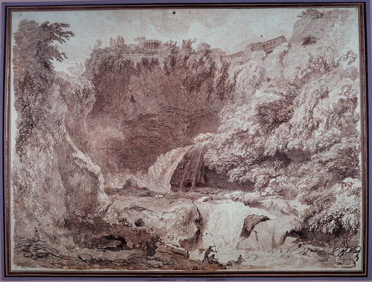 La grotte de Neptune à Tivoli - Jean Honore Fragonard