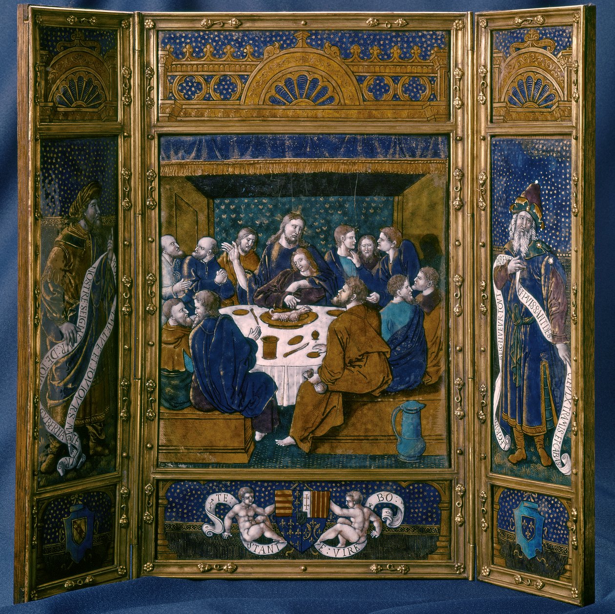 La Cène, Triptyque, Émail de Limoges - Jean I Pénicaud