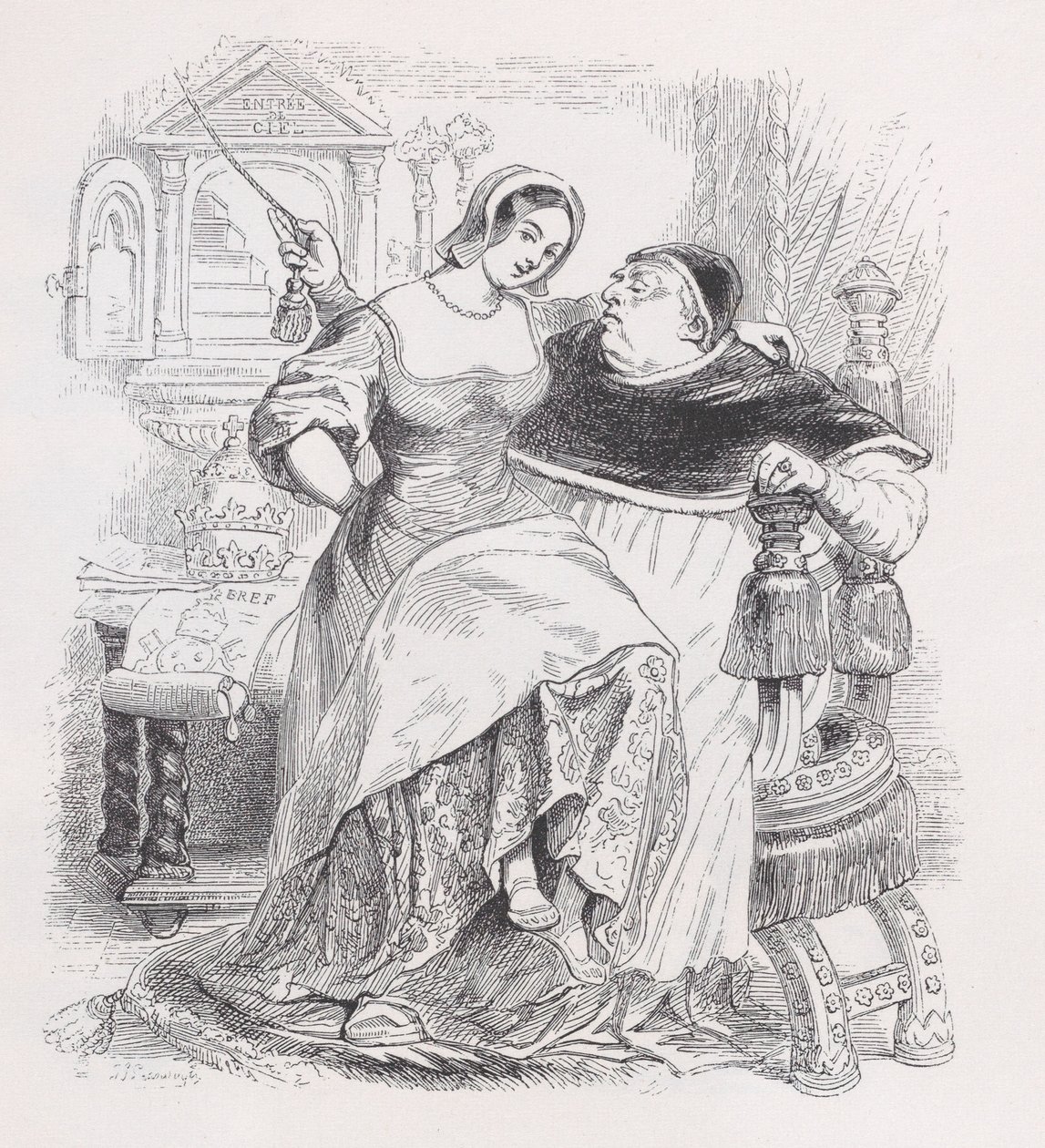 Le Bon Pape des Œuvres Complètes de Béranger, 1836 - Jean Ignace Isidore Gérard