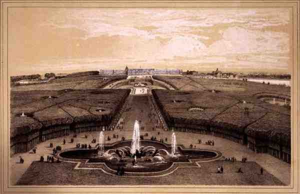 Vue générale du parc et du palais de Versailles, publié par Auguste Bry - Jean Jacottet
