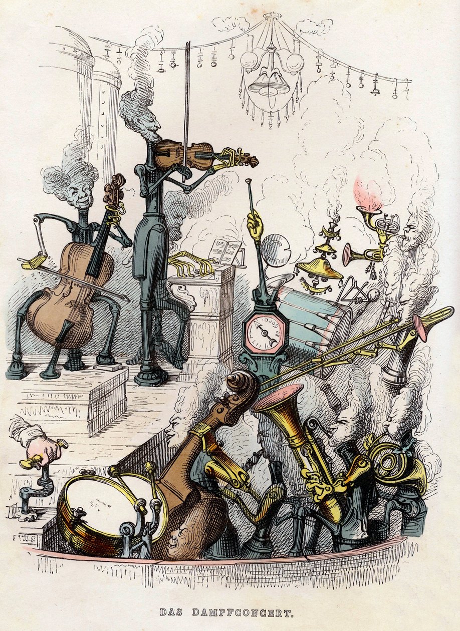 Concert de vapeur, 1844 - Jean Jacques Grandville