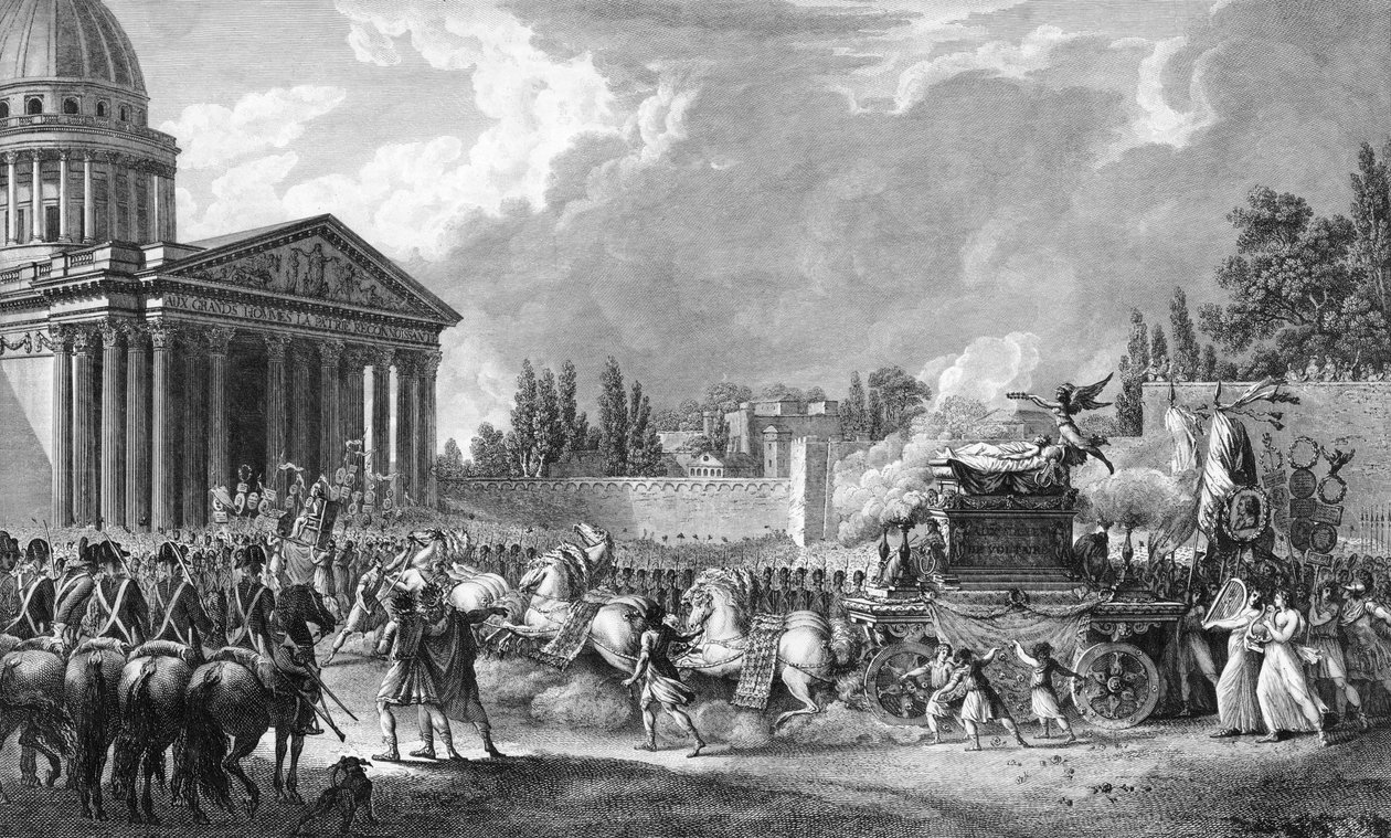 Transport des cendres de Voltaire au Panthéon, Paris - Jean Jacques II Lagrenee