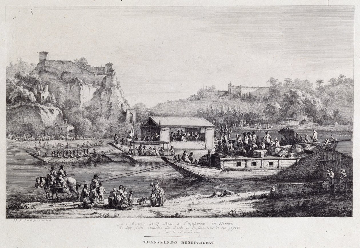 Excursion en bateau sur la Seine, 1803 - Jean Jacques de Boissieu