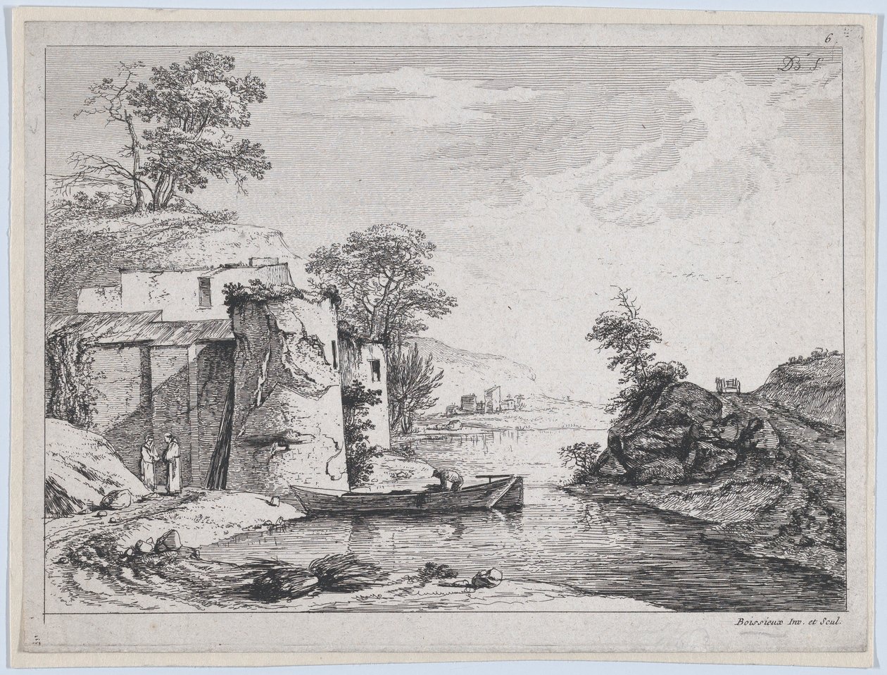 Vieilles Tours sur une Rive - Jean-Jacques de Boissieu
