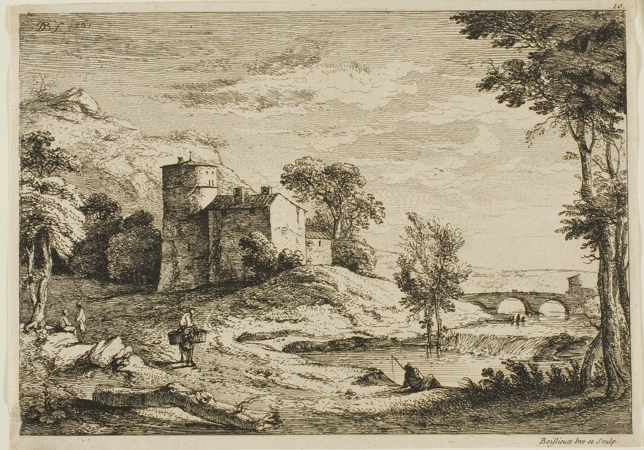 Paysanne chevauchant un âne - Jean Jacques de Boissieu