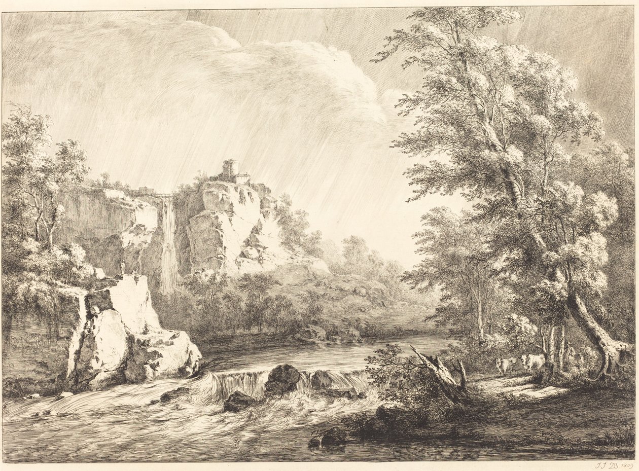 Paysage fluvial avec une tempête passante - Jean Jacques de Boissieu