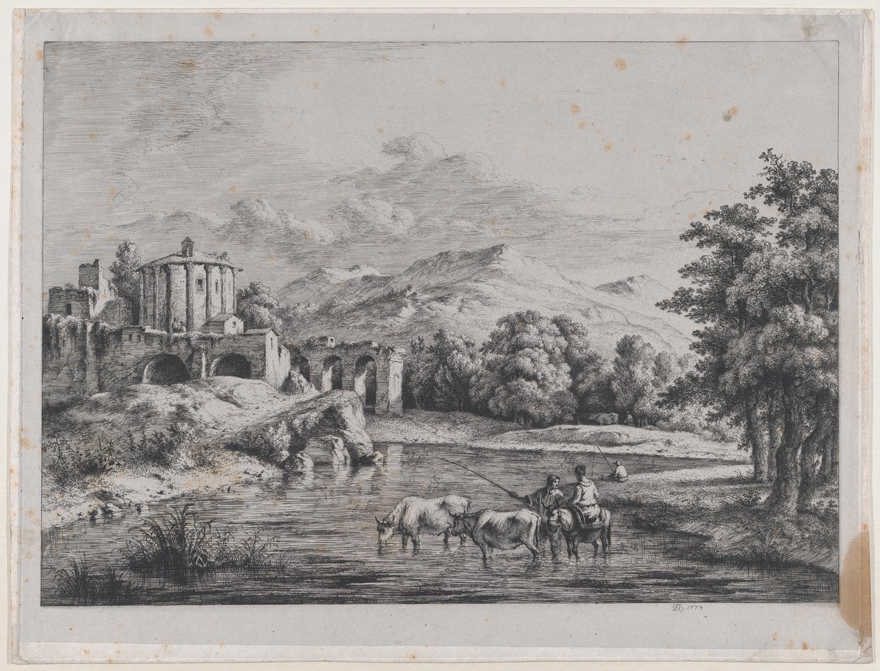 Vue du Temple de Vesta, 1774 - Jean Jacques de Boissieu