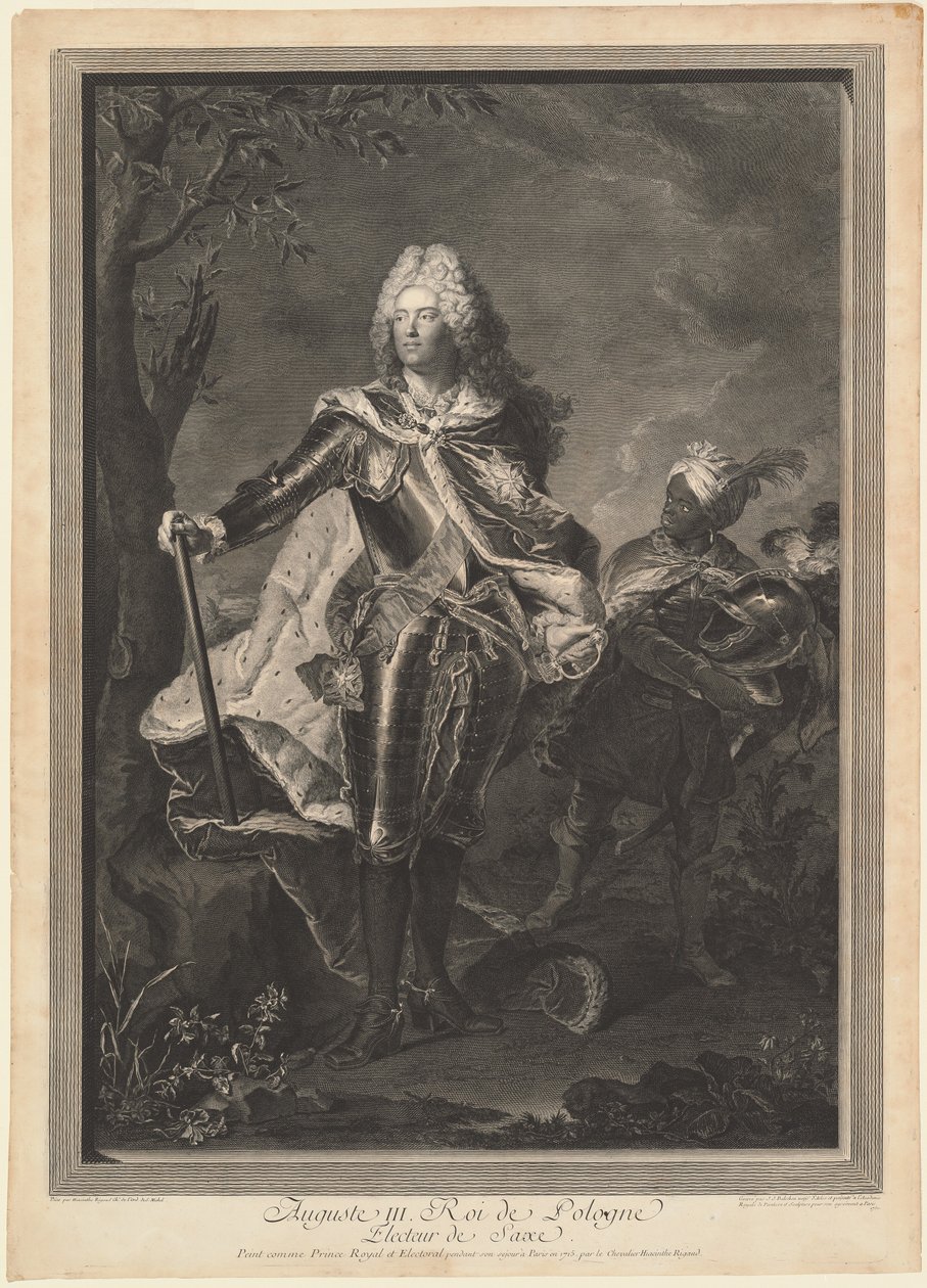 Auguste III, Roi de Pologne - Jean Joseph Balechou after Hyacinthe Rigaud