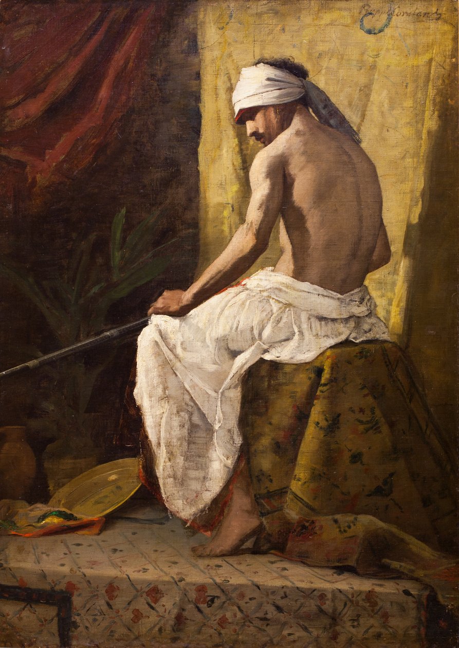 Arabe asis, sans date. (Huile sur toile) - Jean Joseph Benjamin Constant