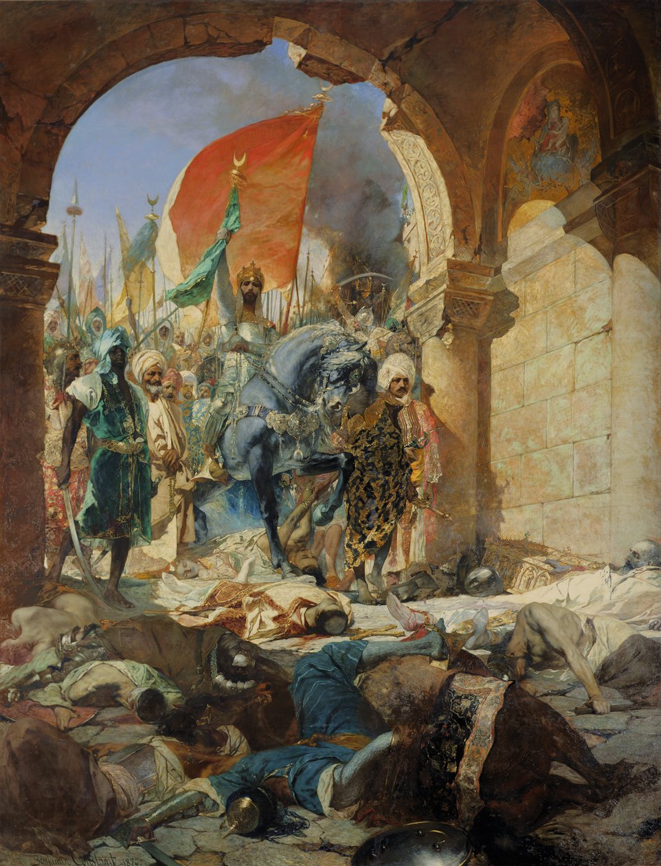Entrée des Turcs de Mohammed II (1432-81) à Constantinople, 29 mai 1453, 1876 - Jean Joseph Benjamin Constant