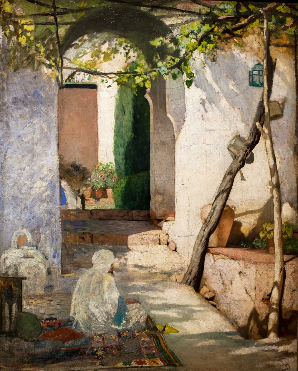Cour marocaine, avant 1880 (Huile sur toile) - Jean Joseph Benjamin Constant