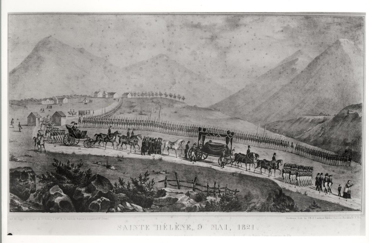 Le cortège funèbre de Napoléon Bonaparte à Sainte-Hélène, 9 mai 1821 - Jean Joseph Benjamin Constant