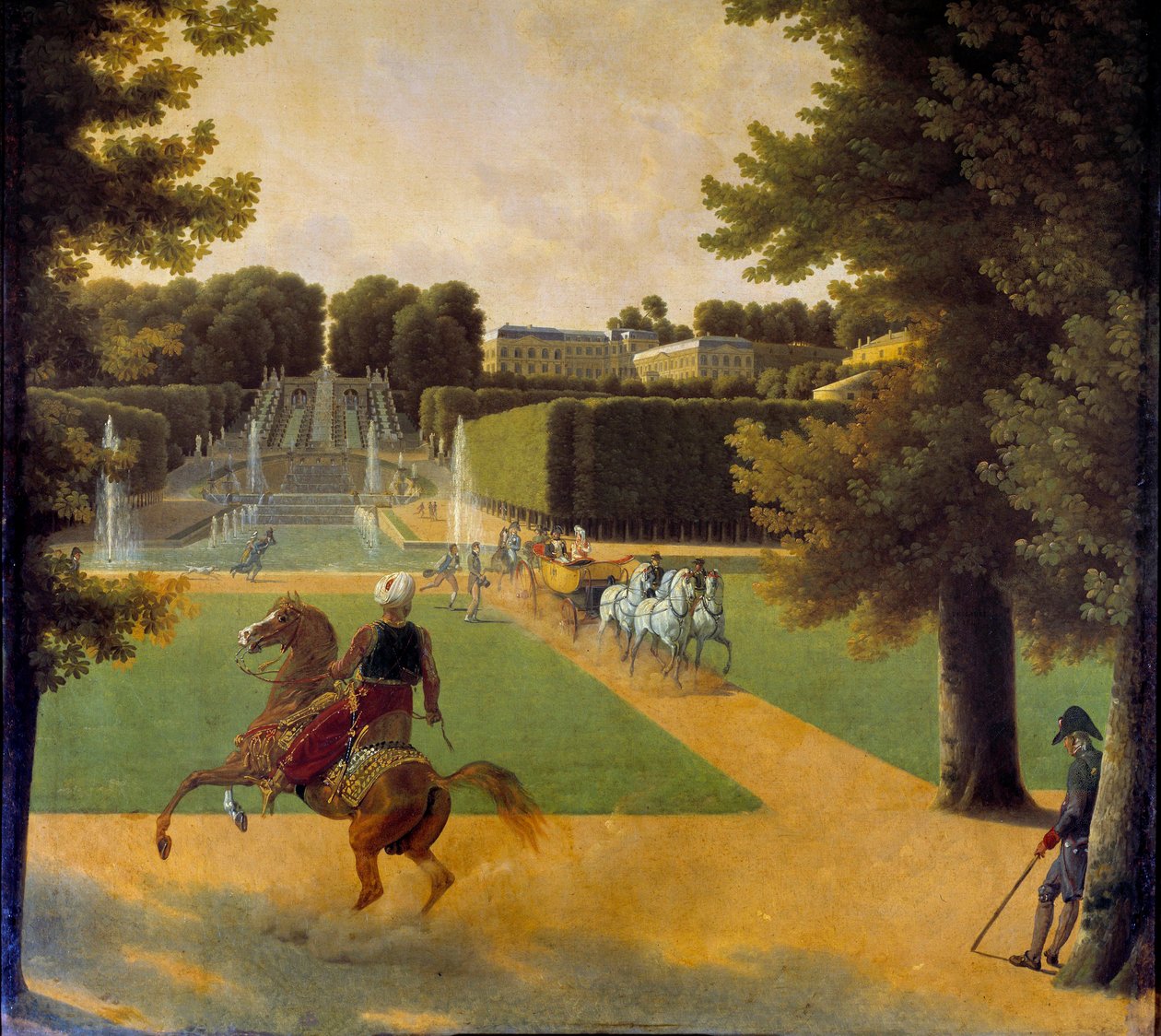 La promenade dans le parc de Saint-Cloud - Jean Joseph Bidault