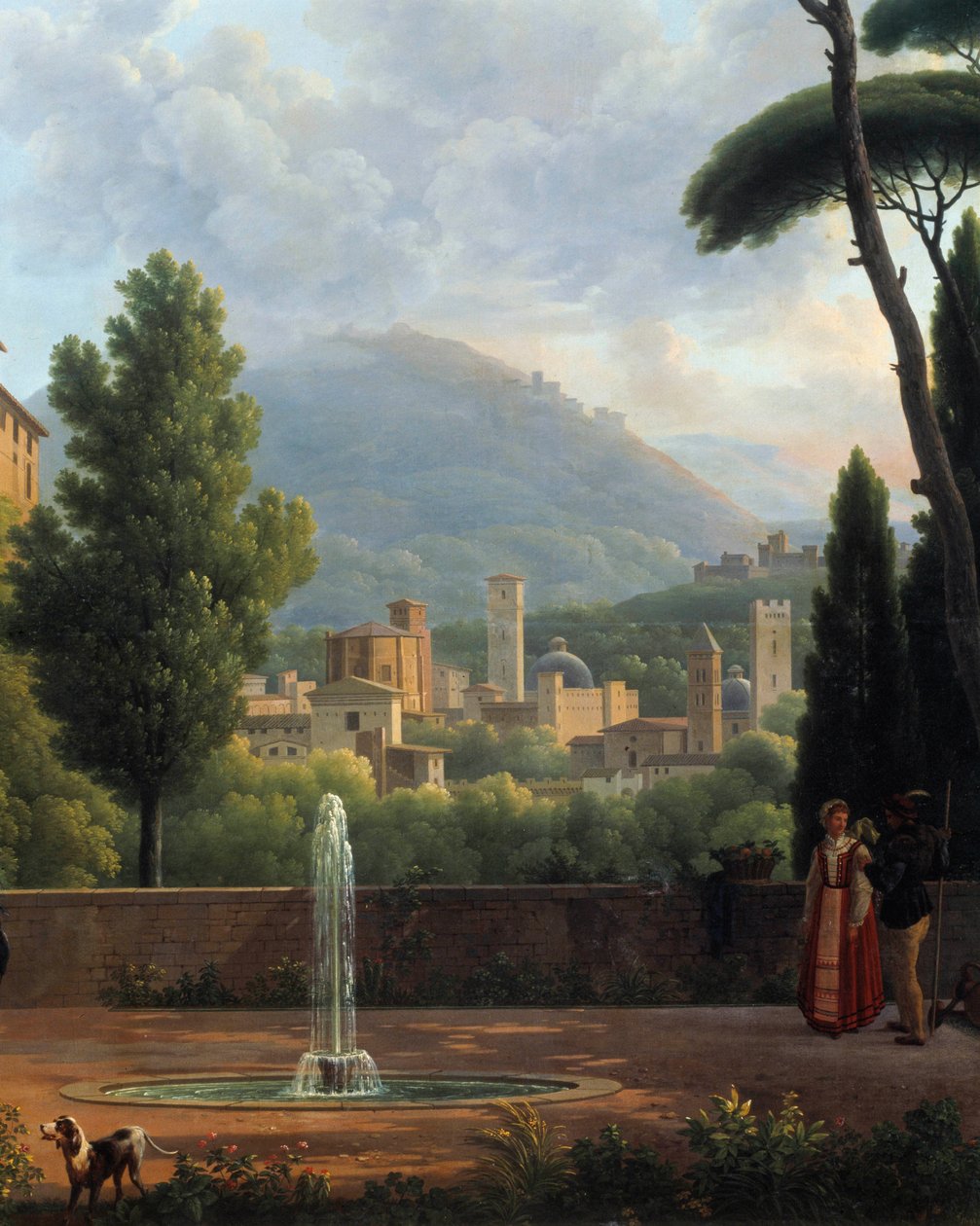 Paysage à la fontaine. Détail d