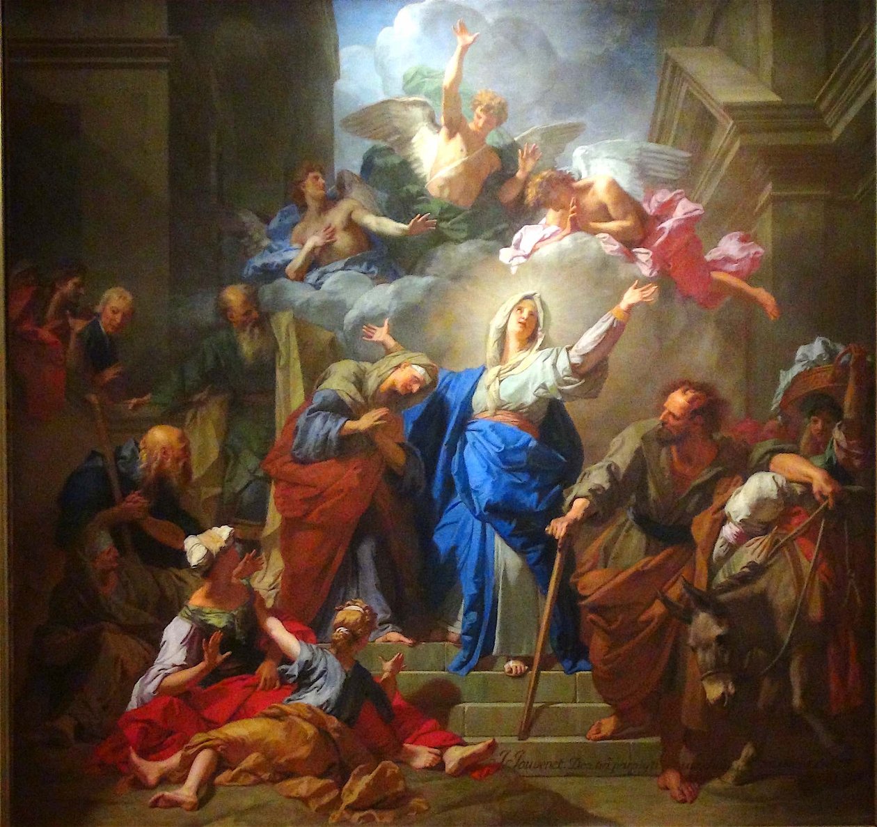 French: La Visitation de la Vierge (Le Magnificat) Visitation de la Vierge by Jean Jouvenet - Jean Jouvenet