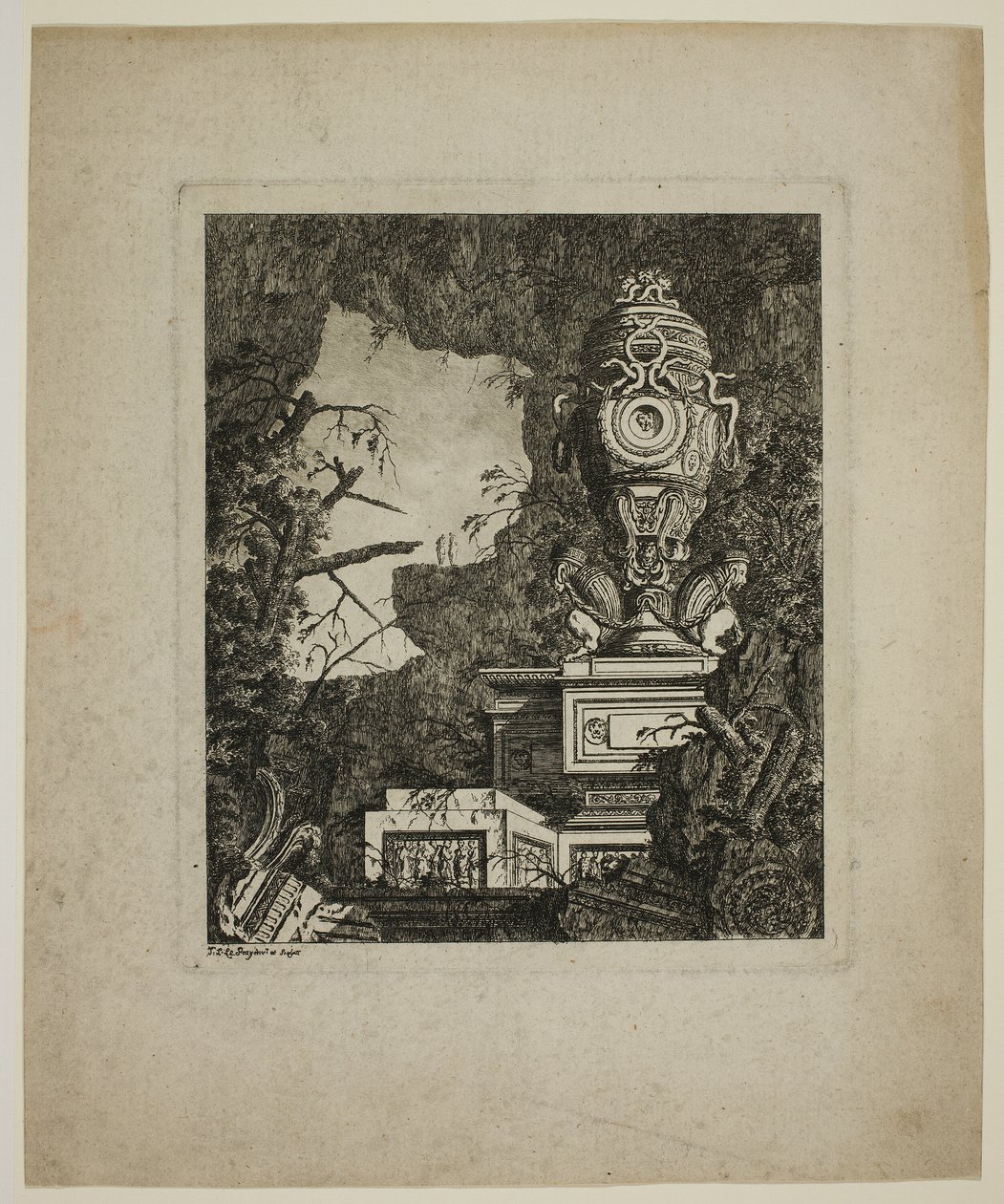 Statuaire antique en ruine - Jean Laurent Legeay