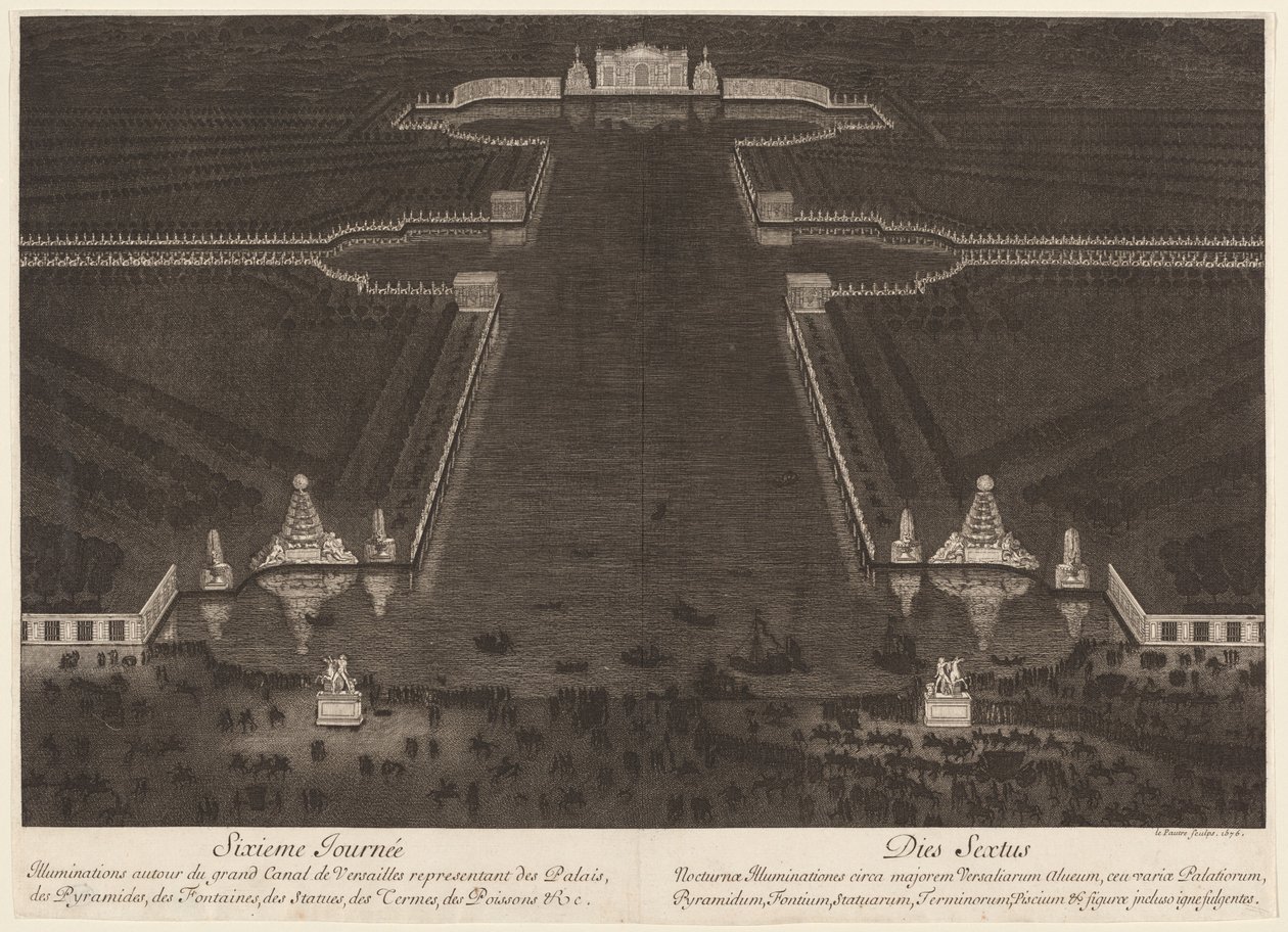Illuminations autour du grand Canal de Versailles - Jean Lepautre
