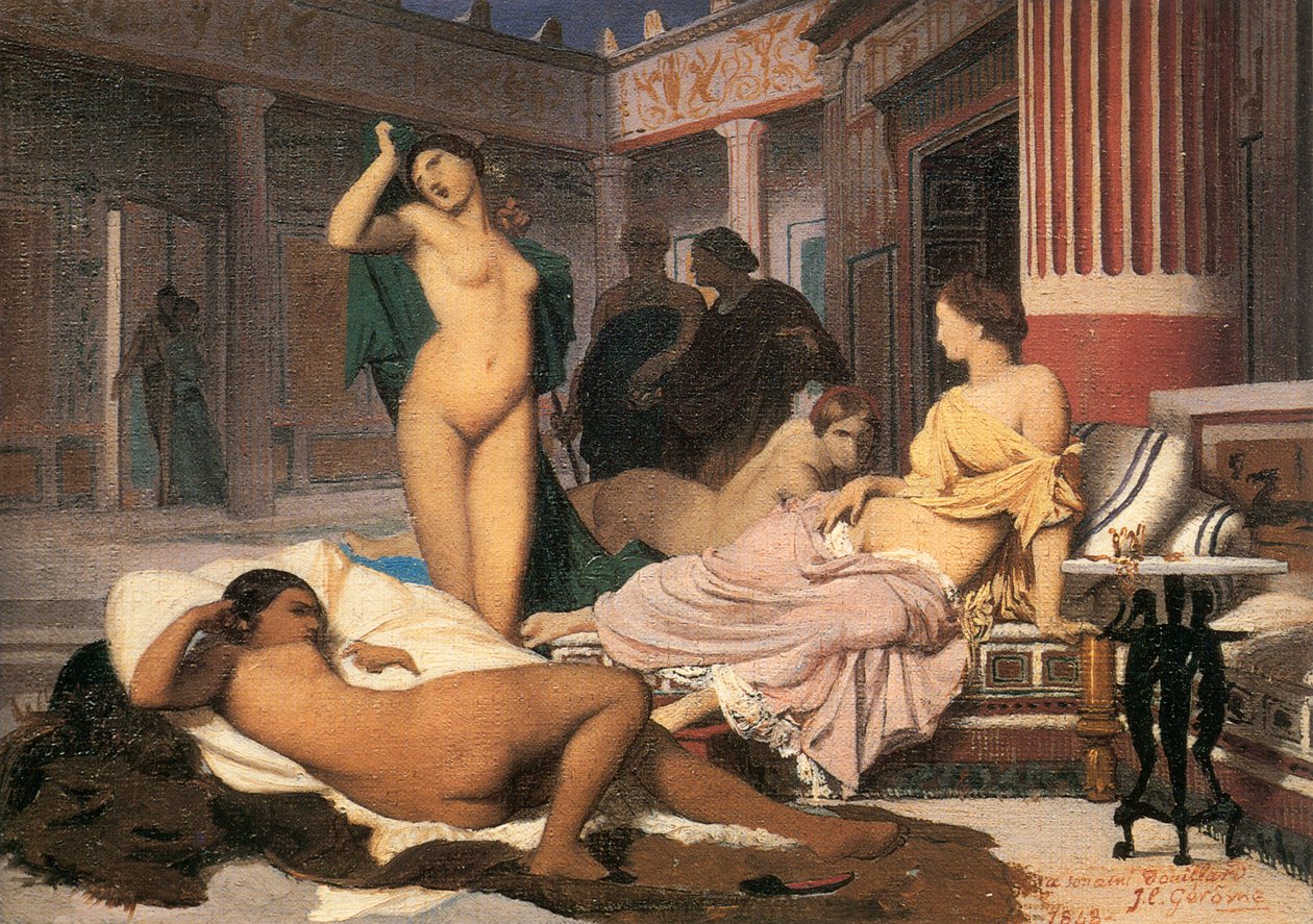 French: Intérieur grec Greek Interior


Alternative title: French: Scène de gynécée Gynaeceum - Jean Leon Gerome