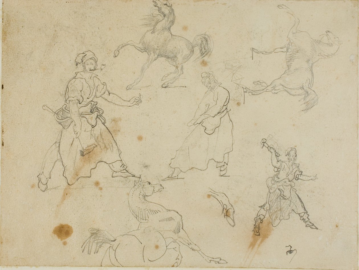 Études sur les forgerons et les chevaux - Jean Louis André Théodore Géricault