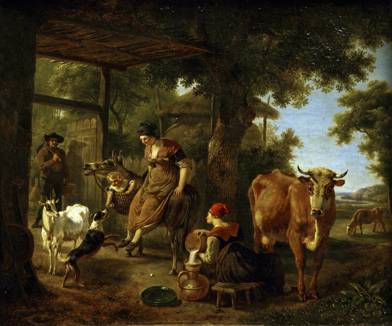 À la ferme. Une scène de la vie rurale - Jean Louis Demarne