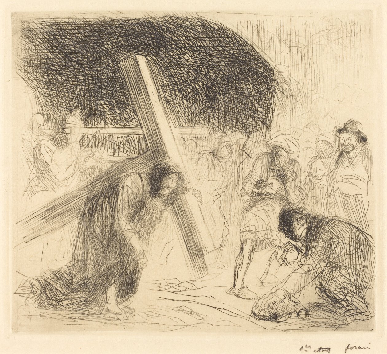 Christ portant la croix (septième planche) - Jean Louis Forain