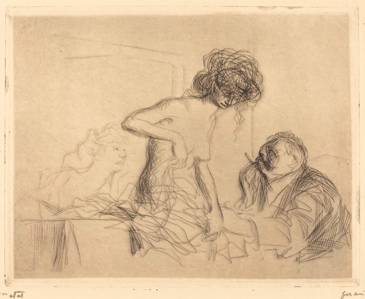 Dans une chambre privée (première planche) - Jean-Louis Forain