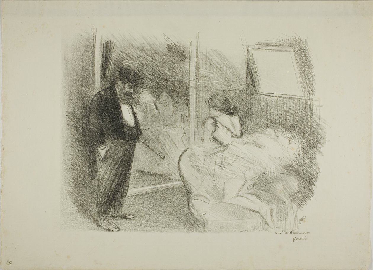 La loge de la danseuse, première assiette - Jean Louis Forain