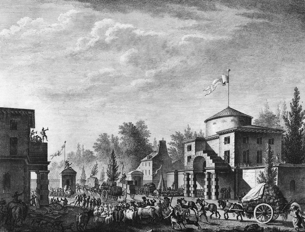 Révolution française : Libre entrée de la barrière de Paris le 1er mai - Jean Louis II (after) Prieur