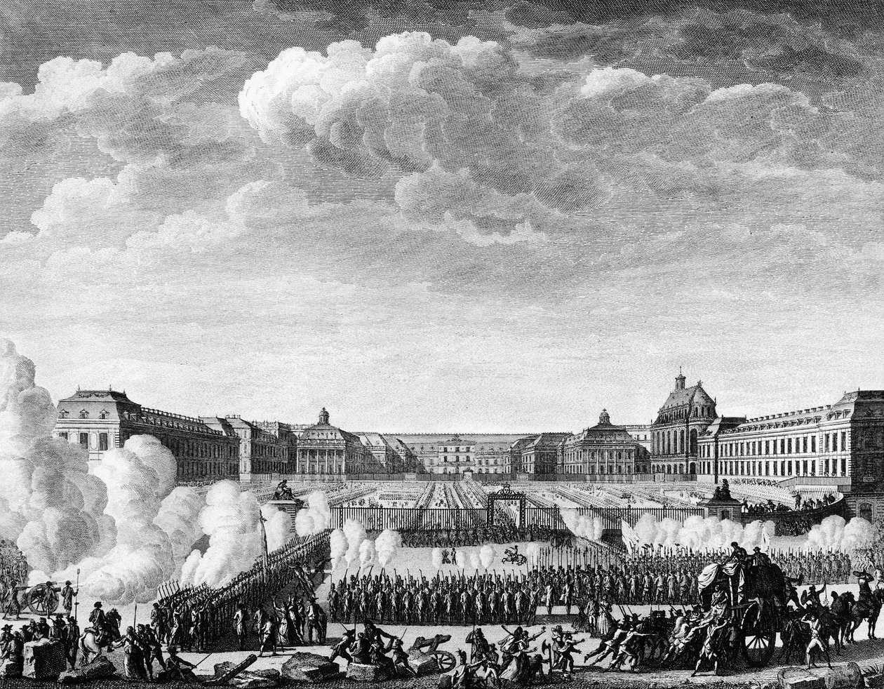 Révolution française : Le roi promet de venir à Paris le 6 octobre - Jean Louis II (after) Prieur